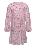 Nightdress Ls Aop Pink Minymo