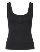 Top With Straps And Buttons Black Mango