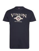 Jeffrey Reg Cot Vin M Tee Navy VINSON