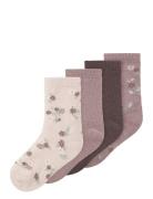 Nmfwak Wo/Bl 4P Sock Pink Name It