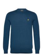 Cotton Merino Crew Neck Jumper Blue Lyle & Scott