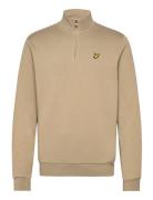 Loopback Quarter Zip Sweat Beige Lyle & Scott