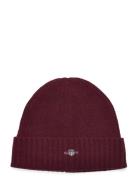 Unisex. Shield Wool Beanie Burgundy GANT