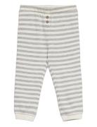 Striped Cotton Trousers Grey Mango