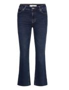 Sienna Flared Cropped Jeans Navy Mango