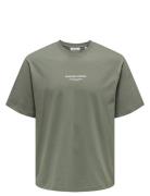 Onscurated Rlx Print Ss Tee Noos Green ONLY & SONS