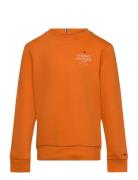 Th Logo Puff Embr Reg Sweatshirt Orange Tommy Hilfiger