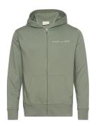 Printed Graphic Full Zip Hoodie Green GANT