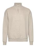 Dexter Half-Zip Sweatshirt Cream Les Deux