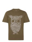 Regular Fit Mountain T-Shirt - Rege Green Knowledge Cotton Apparel