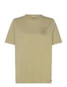 Washed With Chest Artwork Relaxed Fit T-Shirt Khaki Scotch & Soda