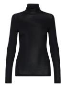 Mscally Roll Neck Long Sleeve Top Black Minus