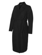 Vmmfortuneaya Long Coat Ga Black Vero Moda Maternity