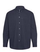 Wwday Striped Aa Embroidery Shirt G Navy Double A By Wood Wood