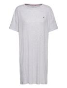 Ss Rib Jersey Nightdress Grey Tommy Hilfiger