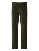 Slh196-Straight Miles Cord Pant W Noos Green Selected Homme