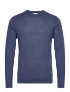 Merino Knit O-Neck Blue Lindbergh