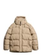 Hooded 5 Baffle Sports Puffer Beige Superdry