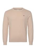 Structured Cotton C-Neck Beige GANT