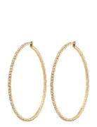 Sidney Crystal Hoop Earrings Gold Pilgrim