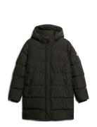 Hooded Sports Puffer Mid Jkt Black Superdry