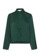 Slfjean Ls Cropped Shirt B Green Selected Femme