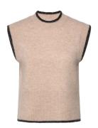 Slfalva O-Neck Knit Vest D2 Beige Selected Femme