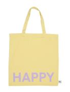 Dl Tote Bag Yellow Design Letters