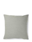 Outdoor Fine Stripe Cushion Green Compliments