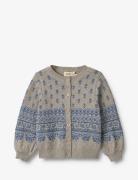 Jacquard Cardigan Vikki Grey Wheat