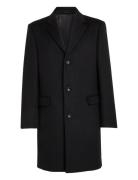 Fine Wool Blend Coat Black Calvin Klein