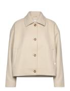 Short Wool Blend Jacket Beige Calvin Klein Jeans