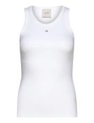 Ck Emb Graphic Slim Rib Tank White Calvin Klein