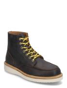 Slhteo New Leather Moc-Toe Boot Brown Selected Homme