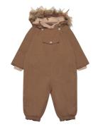 Wisti Fleece Lined Snowsuit Fake Fur. Grs Brown MINI A TURE