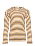 T-Shirt L/S Modal Striped Beige Petit Piao