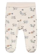 Pants W. Feet - Aop Beige Fixoni