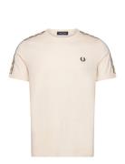 Contrast Tape Ringer Tee Cream Fred Perry