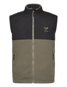 Carter Fleece Mix Vest Khaki Fat Moose