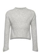 Ribbed Knit Sweater Grey Mango