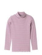 Striped Rib Longsleeve Pink Tom Tailor