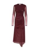 Messigz Ls Long Dress Burgundy Gestuz