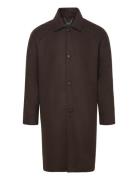 Mac Wool Coat-Dark Brown Brown Edwin