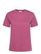 Reg Tonal Shield Ss T-Shirt Pink GANT