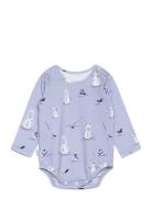 Baby Print Bodysuit Blue Gugguu