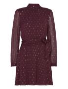 Lurex Mini Dress With Wrap Detail Burgundy Scotch & Soda