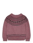 Jacquard Sweater Pink Mango