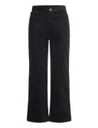 Regular Waist Straight Leg Corduroy Trousers Black Monki