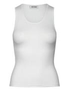 Smooth Fitted Tank Top White Weekday