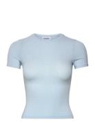 Slim Fitted T-Shirt Blue Weekday